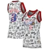 Allen Captivant Iverson Philadelphia 76ers Women's 2000 Doodle Swingman Jersey White