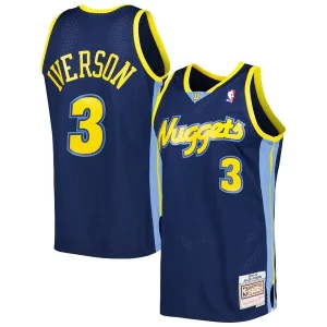 Allen Iverson Confortable Denver Nuggets Hardwood Classics Swingman Jersey Navy