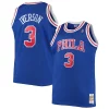 Allen Iverson Philadelphia 76ers 1996/97 Big & Tall Hardwood Classics Swingman Jersey Royal/Black/Red/White Dashing