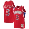 Allen Iverson Philadelphia 76ers 1996/97 Hardwood Classics NBA 75th Captivant Anniversary Diamond Swingman Jersey Red