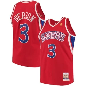 Allen Iverson Philadelphia 76ers 1996/97 Incontournable Hardwood Classics Authentic Jersey Red/Black/White