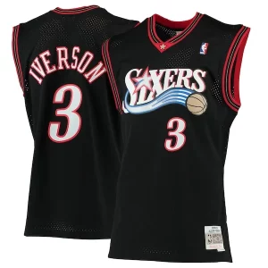 Allen Iverson Philadelphia 76ers 2000/01 Hardwood Classics Swingman Jersey Vibrant Black