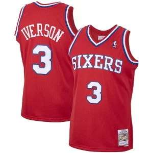 Allen Iverson Philadelphia 76ers 2001/02 Hardwood Classics Swingman Jersey Red/White Notable