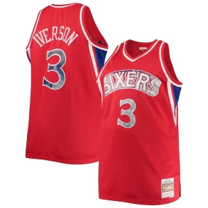 Allen Iverson Philadelphia 76ers Big & Tall 1996/97 NBA 75th Anniversary Diamond Exquisite Swingman Jersey Red