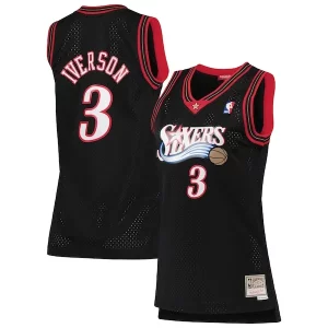 Allen Iverson Philadelphia 76ers Bold Women's 2000/01 Hardwood Classics Swingman Jersey Black