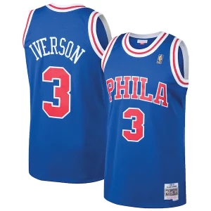 Allen Iverson Philadelphia 76ers Distingué 1996/97 Hardwood Classics Throwback Swingman Jersey Royal