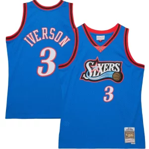Allen Iverson Philadelphia 76ers Hardwood Haut de gamme Classics 1997/98 Tropical Swingman Jersey Royal