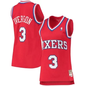 Allen Iverson Philadelphia 76ers Women's 2002/03 Hardwood Classics Swingman Jersey Splendide Red