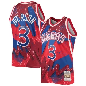Allen Iverson Philadelphia Authentique 76ers Hardwood Classics 1996/97 Hyper Hoops Swingman Jersey Red