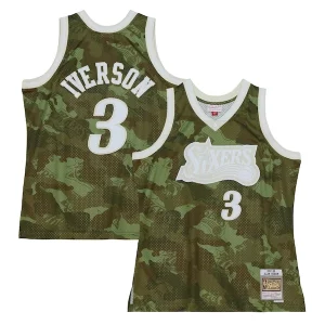 Allen Moderne Iverson Philadelphia 76ers Hardwood Classics 1997/98 Ghost Green Swingman Jersey Camo