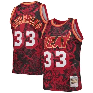 Alonzo Élégant Mourning Miami Heat Hardwood Classics 1996/97 Lunar New Year Swingman Jersey Red