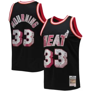 Alonzo Magnifique Mourning Miami Heat 1996/97 Hardwood Classics NBA 75th Anniversary Diamond Swingman Jersey Black