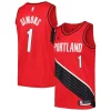 Anfernee Simons Portland Incontournable Trail Blazers Jordan Brand Swingman Player Jersey Statement Edition Red/Black