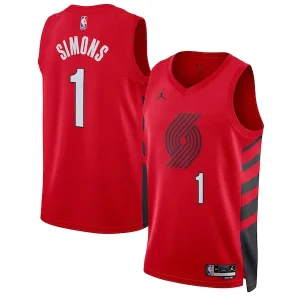 Anfernee Simons Portland Trail Blazers Jordan Brand Unisex Éclatant Swingman Jersey Statement Edition Red