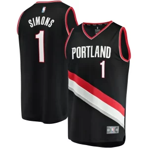 Anfernee Simons Portland Trail Blazers Youth Fast Break Player Jersey Icon Edition Éclatant Black