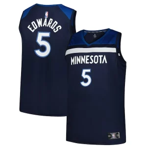 Anthony Edwards Minnesota Timberwolves Big & Tall Fast Break Jersey Icon Edition Navy Commémoratif