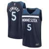 Anthony Edwards Minnesota Timberwolves Fast Break Replica Player Distingué Jersey Icon Edition Navy