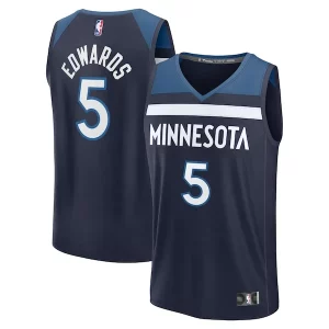 Anthony Edwards Minnesota Timberwolves Fast Break Replica Player Distingué Jersey Icon Edition Navy