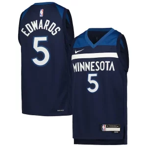 Anthony Edwards Minnesota Timberwolves Nike Youth Swingman Jersey Haut de gamme Icon Edition Navy