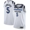 Anthony Stylish Edwards Minnesota Timberwolves Nike Unisex Swingman Jersey Association Edition White