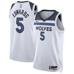 Anthony Stylish Edwards Minnesota Timberwolves Nike Unisex Swingman Jersey Association Edition White