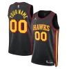 Atlanta Hawks Jordan Brand Unisex Personalisable 2022/23 Swingman Custom Jersey Statement Edition Black