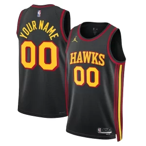 Atlanta Hawks Jordan Brand Unisex Personalisable 2022/23 Swingman Custom Jersey Statement Edition Black