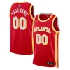 Atlanta Hawks Nike 2021/22 Diamond Swingman Custom Jersey Icon Uniques Edition Red