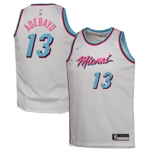 Bam Adebayo Miami Superbe Heat Nike Youth 2024/25 Swingman Player Jersey City Edition White