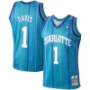 Baron Davis Charlotte Hornets 1999/00 Hardwood Classics Swingman Jersey Teal Uniques