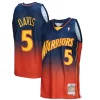 Baron Davis Golden State Warriors 2006/07 Hardwood Classics Charming Fadeaway Swingman Player Jersey Navy/Orange