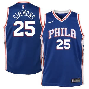 Ben Admirable Simmons Philadelphia 76ers Nike Youth Swingman Jersey Royal Icon Edition/White