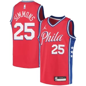 Ben Simmons Philadelphia 76ers Jordan Brand Youth Classique 2020/21 Swingman Player Jersey Statement Edition Red