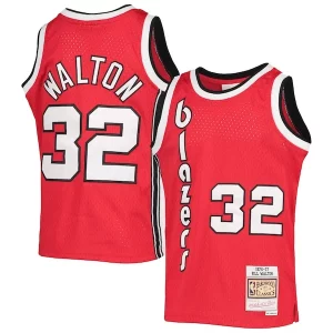 Bill Walton Portland Trail Collectible Blazers Youth 1976/77 Hardwood Classics Swingman Jersey Black