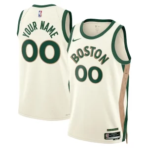 Boston Celtics Nike Unisex 2023/24 Custom Swingman Jersey White City Edition Haut de gamme