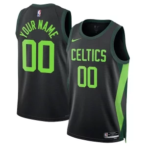 Boston Celtics Nike Unisex 2024/25 Custom Swingman Jersey City Authentique Edition Black