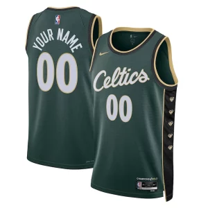Boston Celtics Nike Vibrant Unisex 2022/23 Swingman Custom Jersey City Edition Kelly Green