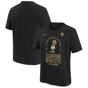 Boston Celtics Splendide Nike Youth 18 Time NBA Finals Champions Locker Room T Shirt Black