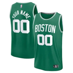 Boston Celtics Fast Break Custom Jersey Icon Edition Kelly Admirable Green/White/Black