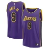 Bronny James Los Angeles Lakers Fast Break Replica Player Moderne Jersey Statement Edition Purple