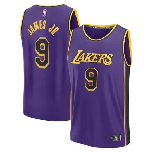 Bronny James Los Angeles Lakers Fast Break Replica Player Moderne Jersey Statement Edition Purple