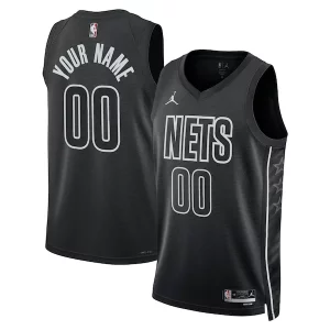 Brooklyn Nets Jordan Brand Unisex 2022/23 Swingman Custom Jersey Statement Edition Black Luxueux
