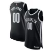 Brooklyn Nets Nike 2021/22 Diamond Authentic Collectible Custom Jersey Icon Edition Black