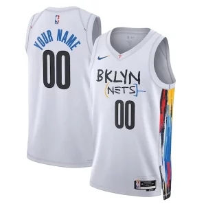 Brooklyn Nets Nike Unisex 2022/23 Swingman Custom Jersey City Edition White Luxueux