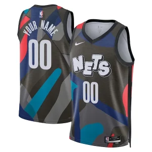 Brooklyn Nets Nike Unisex 2023/24 Custom Swingman Jersey Black City Edition Exquisite
