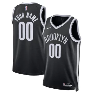 Brooklyn Nets Splendide Nike Unisex Swingman Custom Jersey Black Icon Edition