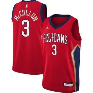 C.J. McCollum New Orleans Pelicans Jordan Brand Unique Youth Swingman Jersey Statement Edition Red