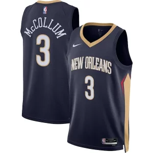 C.J. McCollum New Orleans Pelicans Nike Unisex Swingman Jersey Icon Edition Tendance Navy