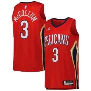 CJ McCollum New Orleans Pelicans Jordan Brand Unisex Captivant Swingman Jersey Statement Edition Red