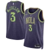 CJ McCollum New Orleans Pelicans Nike Unisex 2024/25 Premium Swingman Player Jersey City Edition Purple